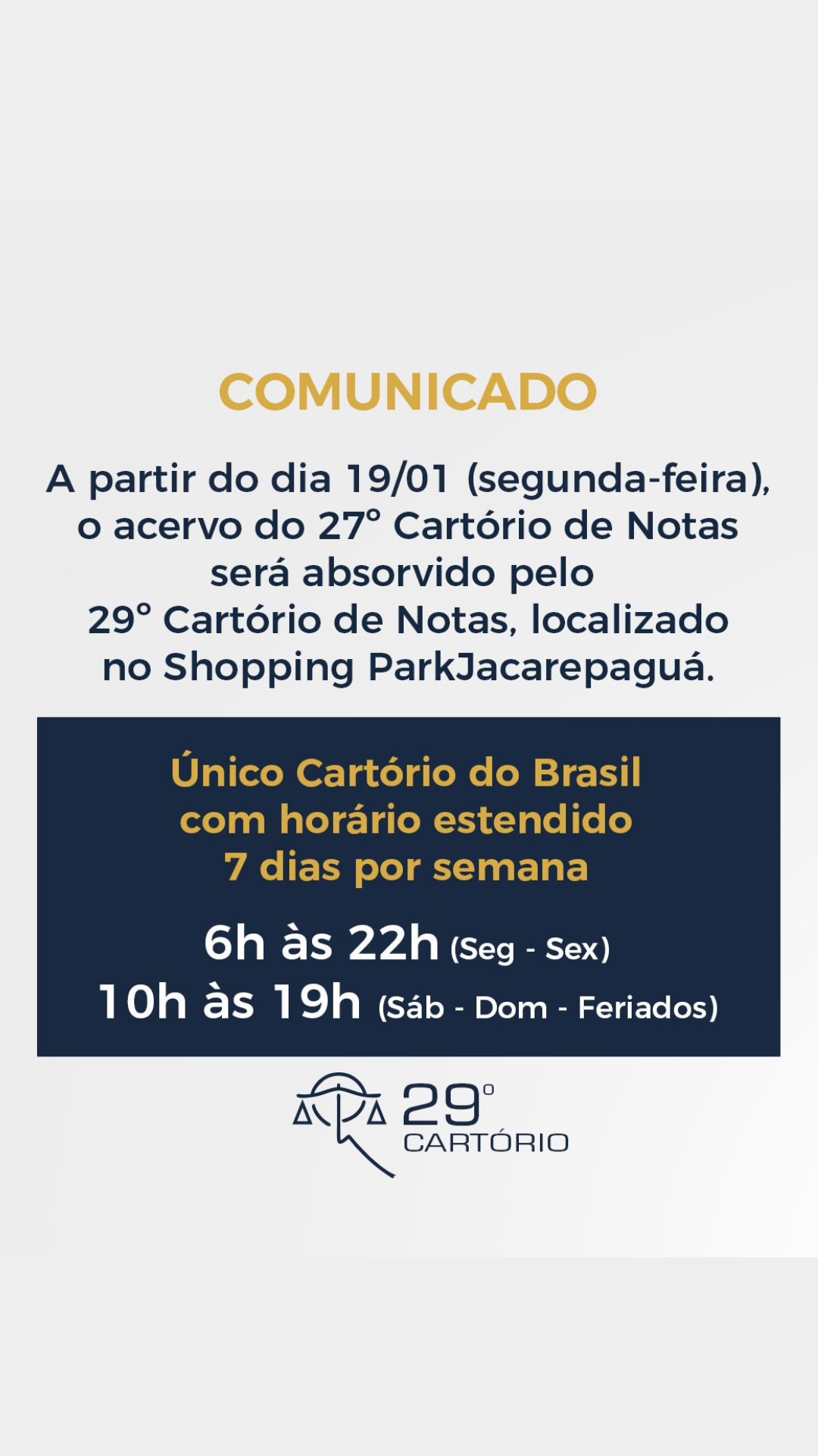 29º Ofício de Notas - Jacarepaguá /RJ Facebook ad from Jan 26, 2026
