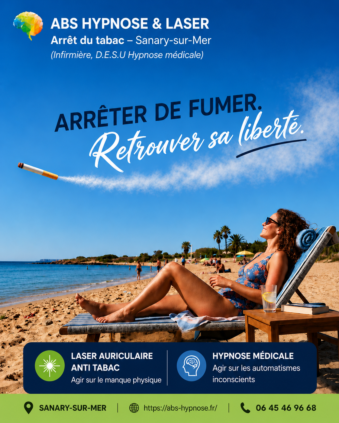 ABS Hypnose & Laser Facebook ad: Sevrage Tabac - ABS Hypnose & Laser Sanary