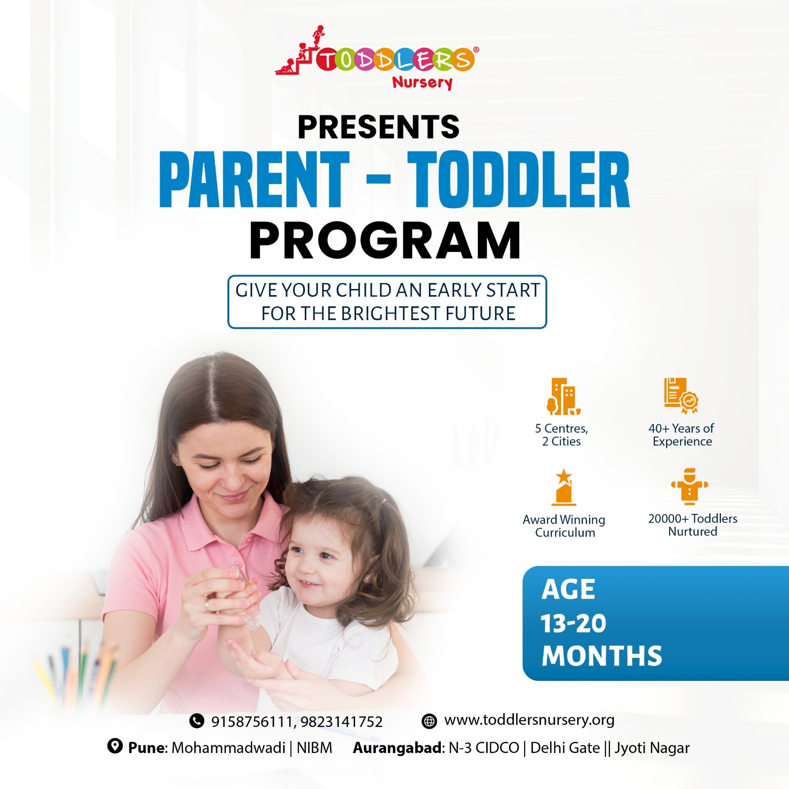 Toddlers Nursery Preschool Facebook ad: Chat with us to Know More