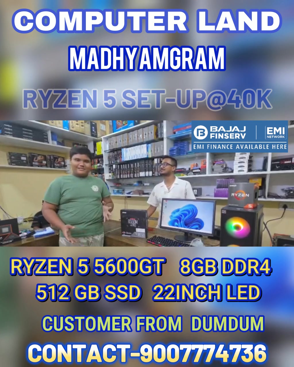 Computer LAND Facebook ad: RYZEN 5 5600GT FULL SET ₹40K