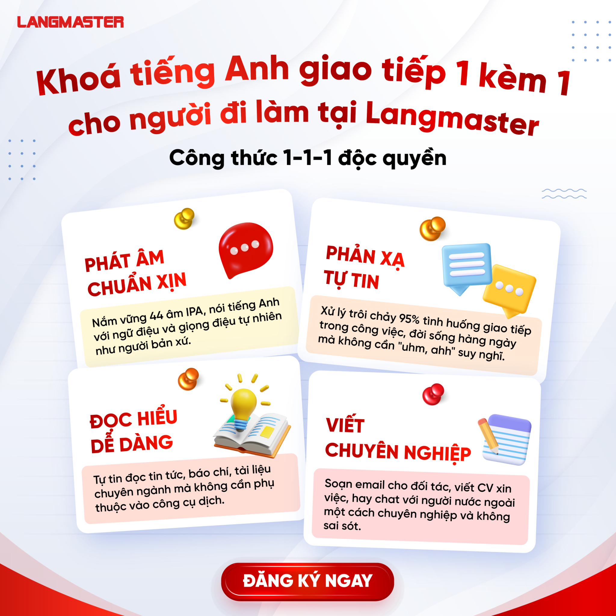 Học tiếng Anh Langmaster Facebook ad