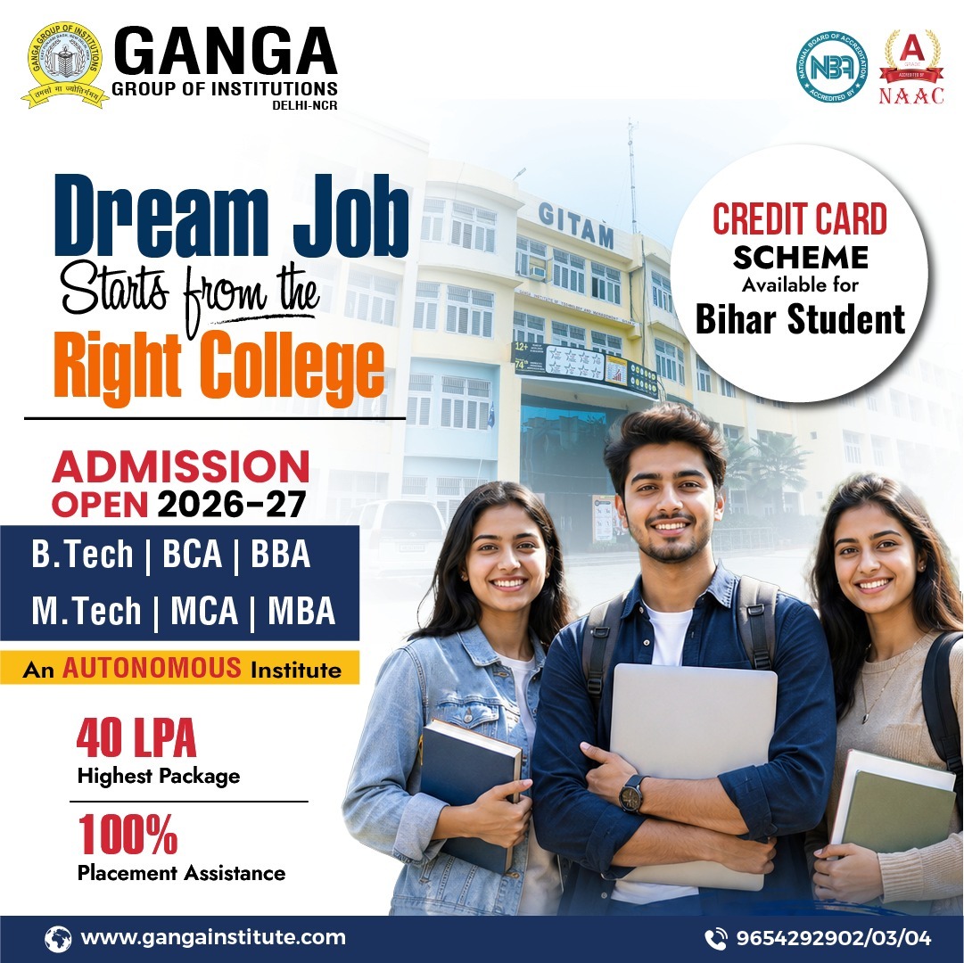 Ganga Group of Institutions Facebook ad: Admissions Open 2026-27 B.Tech I BCA I BBA