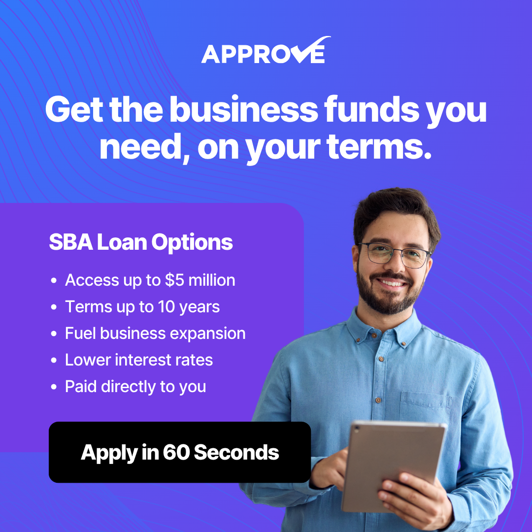 Approve Payments Facebook ad: Affordable funding for big moves.