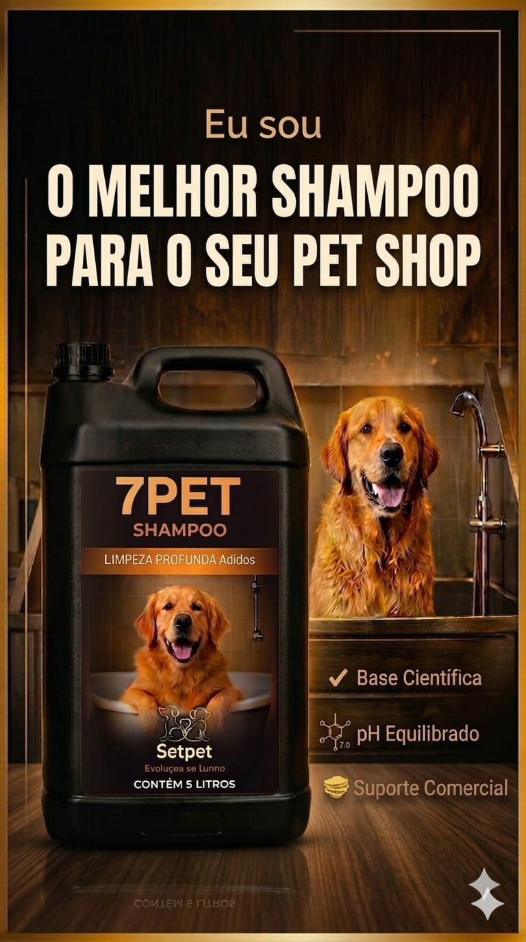 Set Pet Natural Facebook ad: O shampoo que o seu Pet Shop precisa…