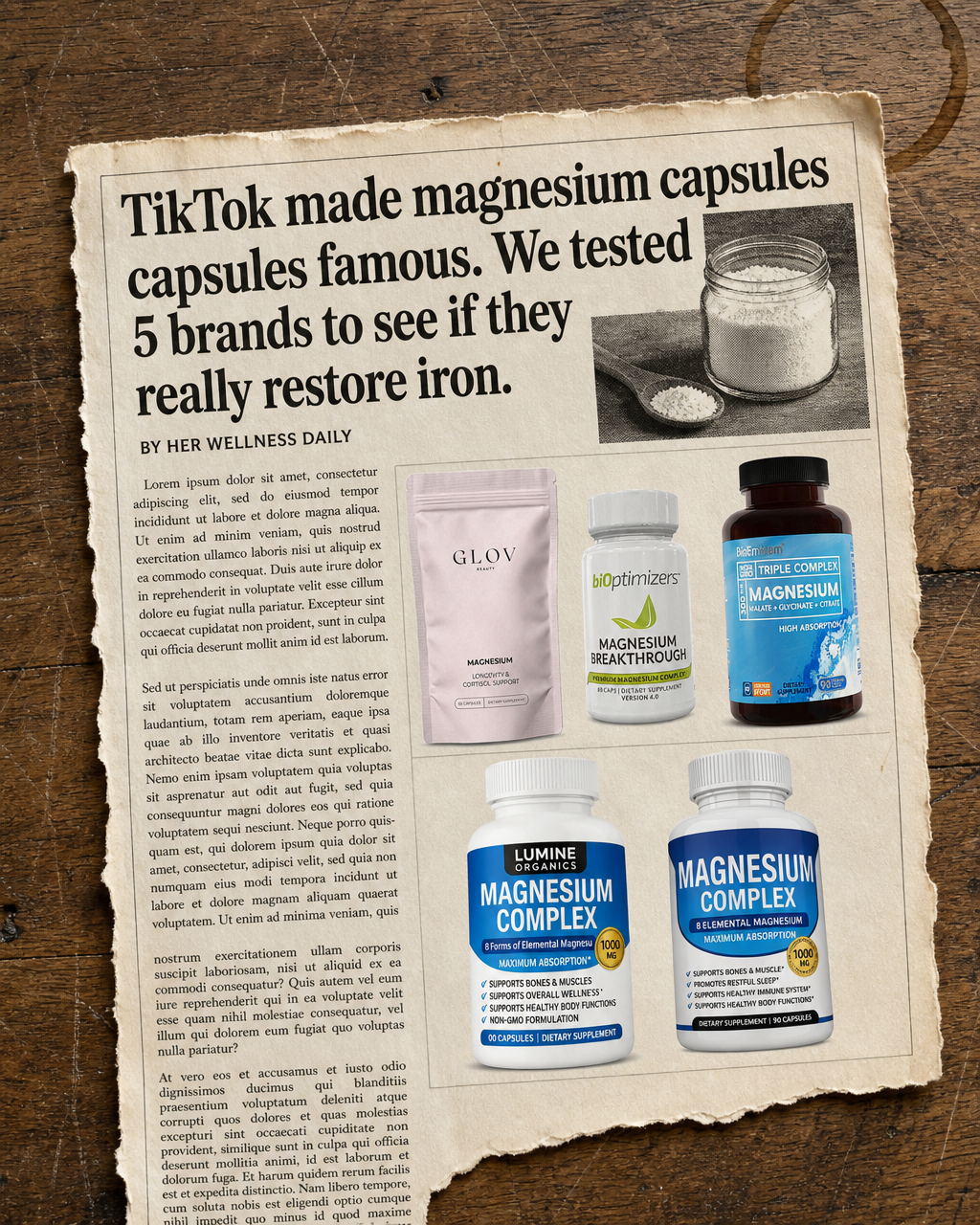 Her Wellness Daily Facebook ad: The 5 Best Magnesium Supplements of 2026