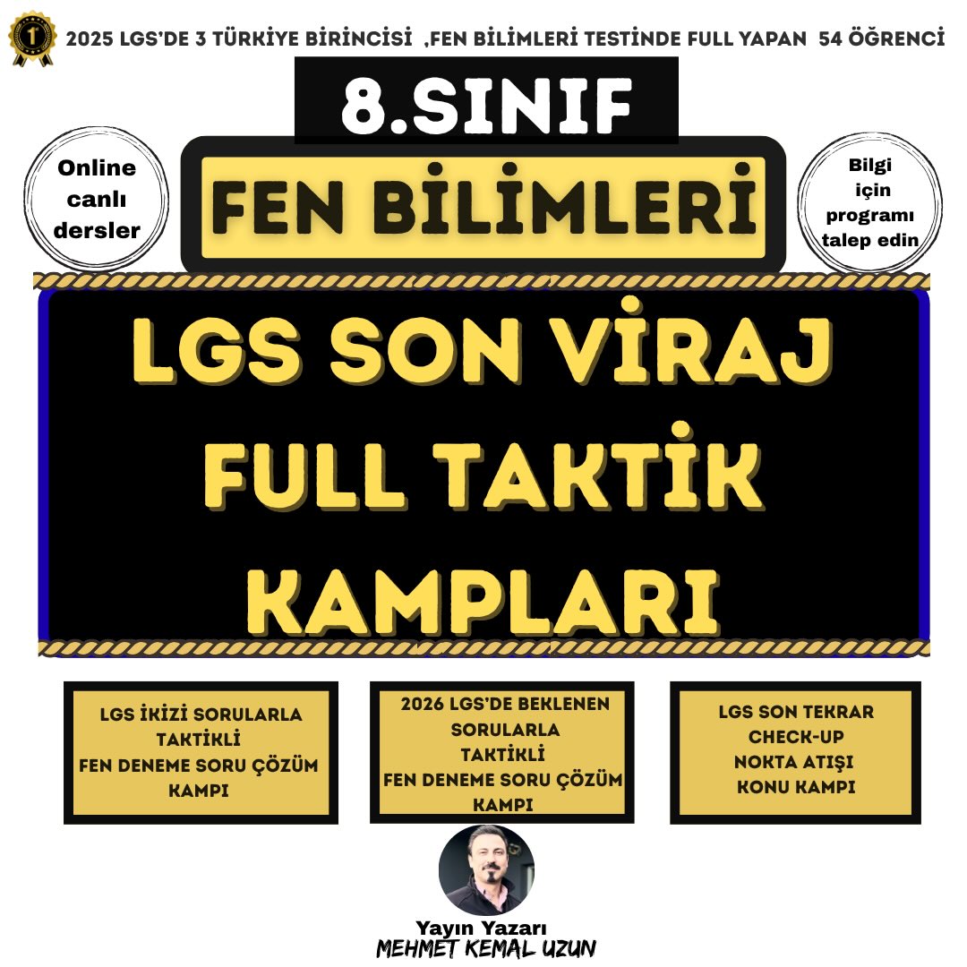 lgs_mehmet_hoca_fen_bilimleri Facebook ad: 2026 LGS SİMÜLASYON KAMPLARI 25 MAYIS’TA BAŞLIYOR