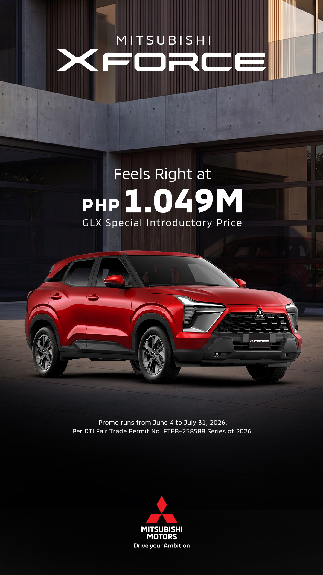 Mitsubishi Motors Philippines Facebook ad from Jul 6, 2026