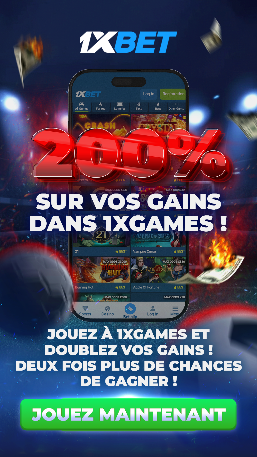 1XBET - Congo Brazzaville Facebook ad from Jan 8, 2026