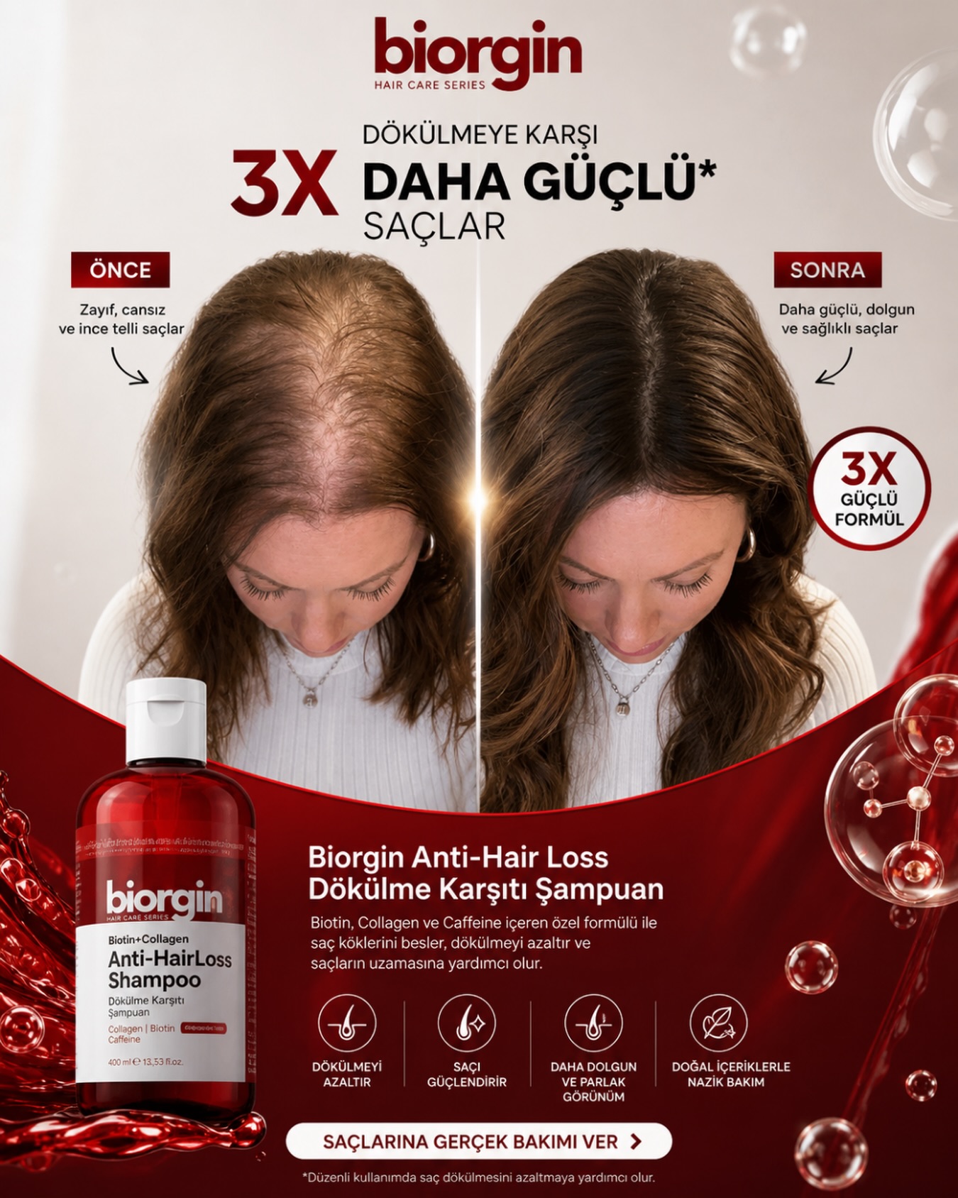 Bio.ezca Facebook ad: Saçların zayıfladıysa… görmezden gelme