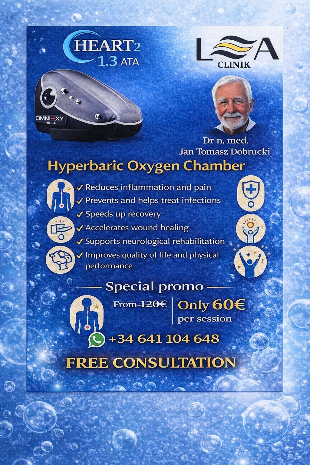 LAClinik Facebook ad: OXYGEN THERAPY THAT WORKS FROM THE INSIDE OUT