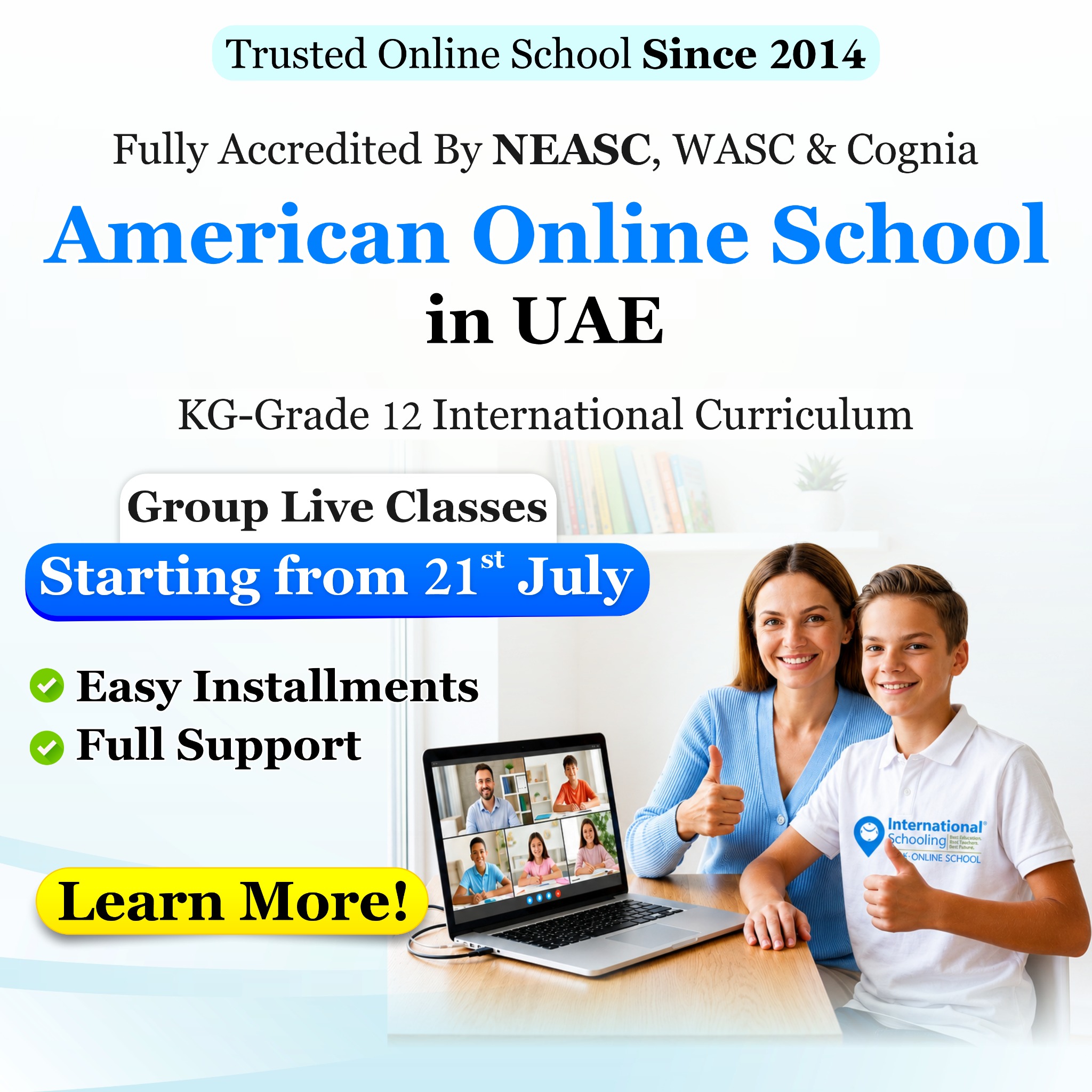 International Schooling Facebook ad
