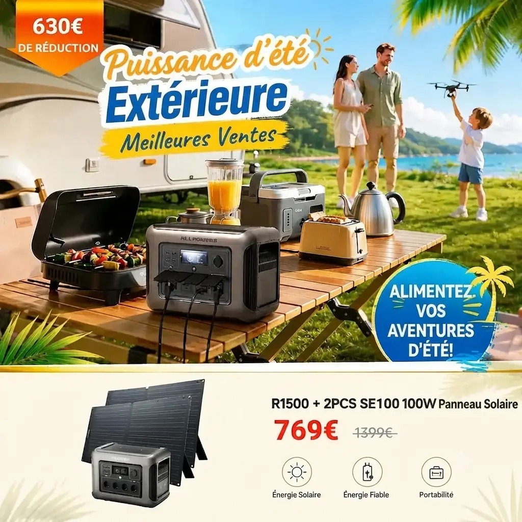 Allpowers France Facebook ad: Livraison rapide et réductions multiples, offre à durée…