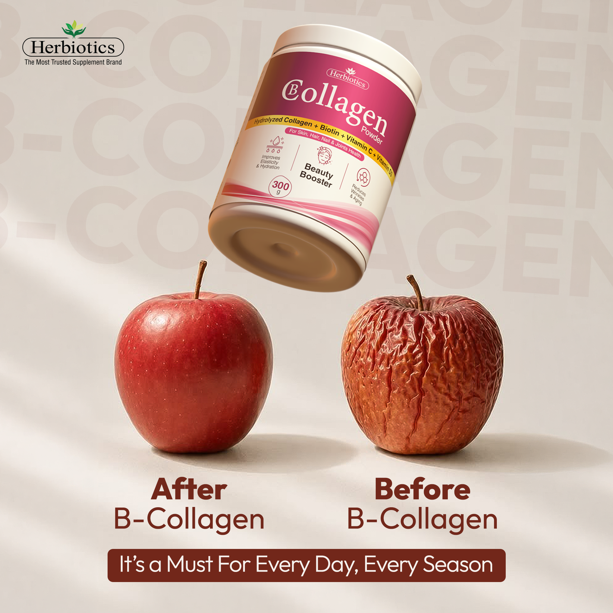 Herbiotics Facebook ad: Boost Skin Elasticity & Hydration Order Now