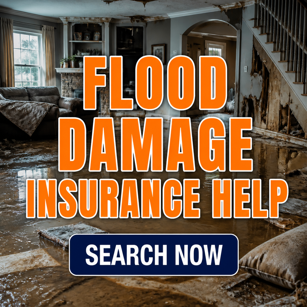 The Safety Collective Facebook ad: Search for Flood Damage Insurance Help