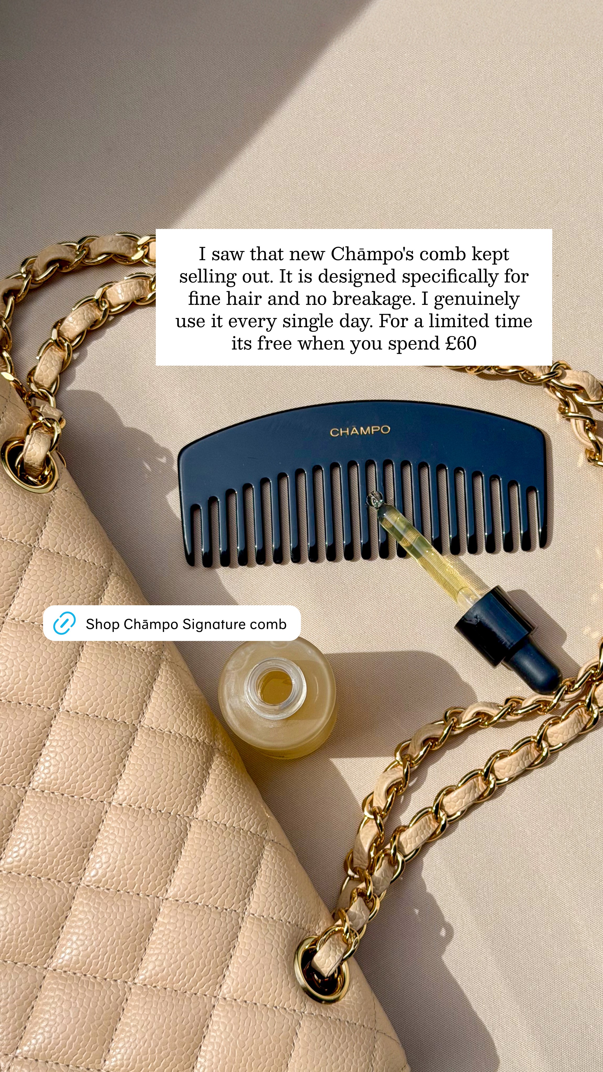 Chāmpo Haircare Facebook ad