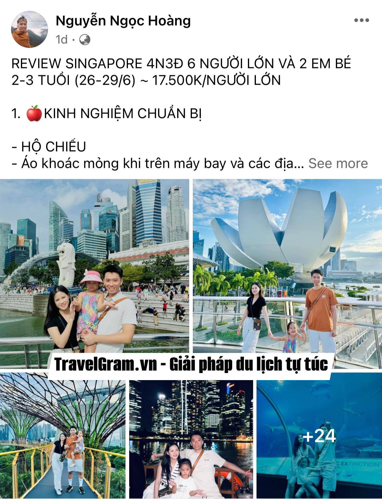 TravelGram.vn - Giải pháp du lịch tự túc Facebook ad: DU LỊCH SINGAPORE TỰ TÚC DỄ NHƯ THẾ…