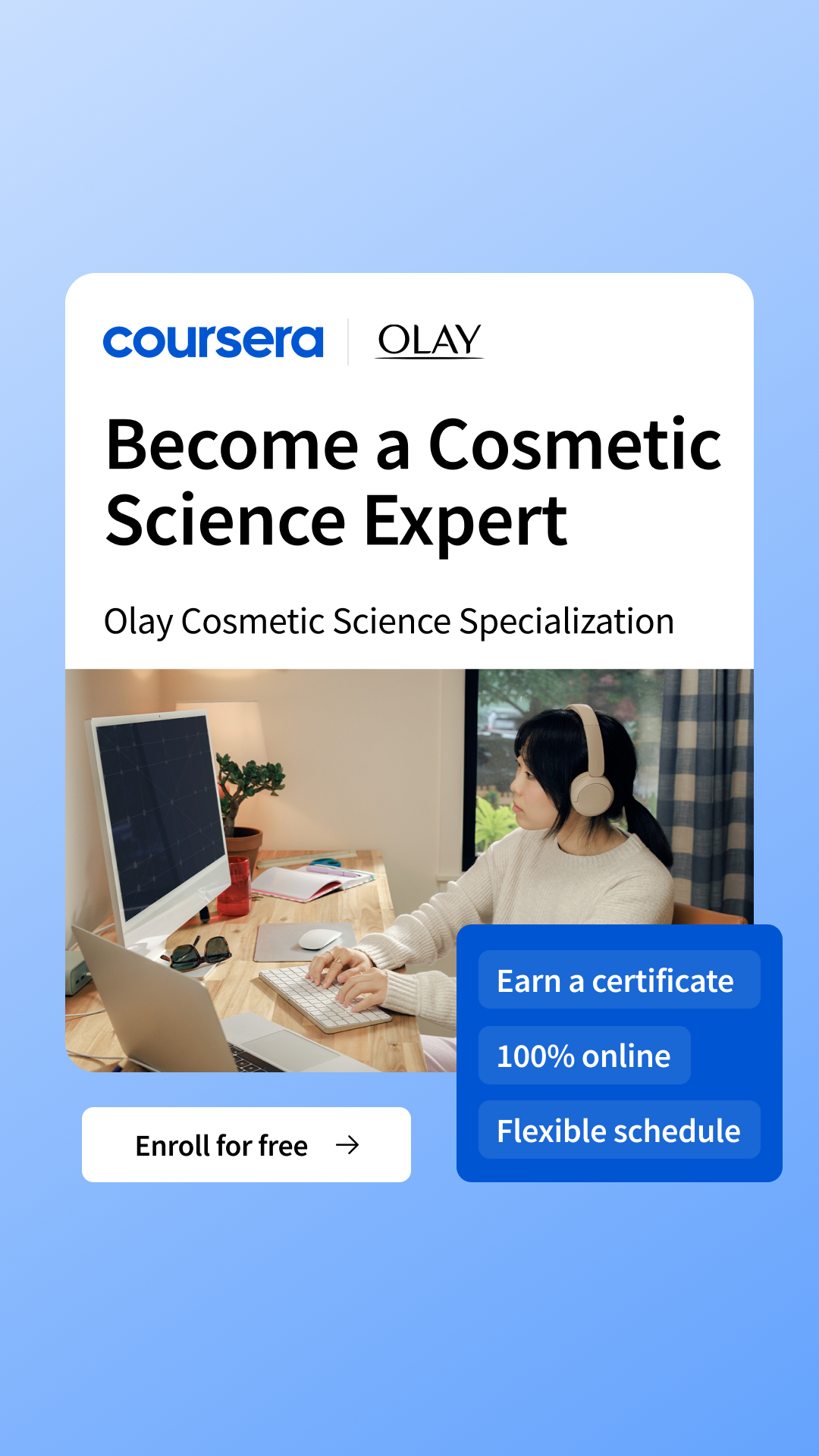 Coursera Facebook ad