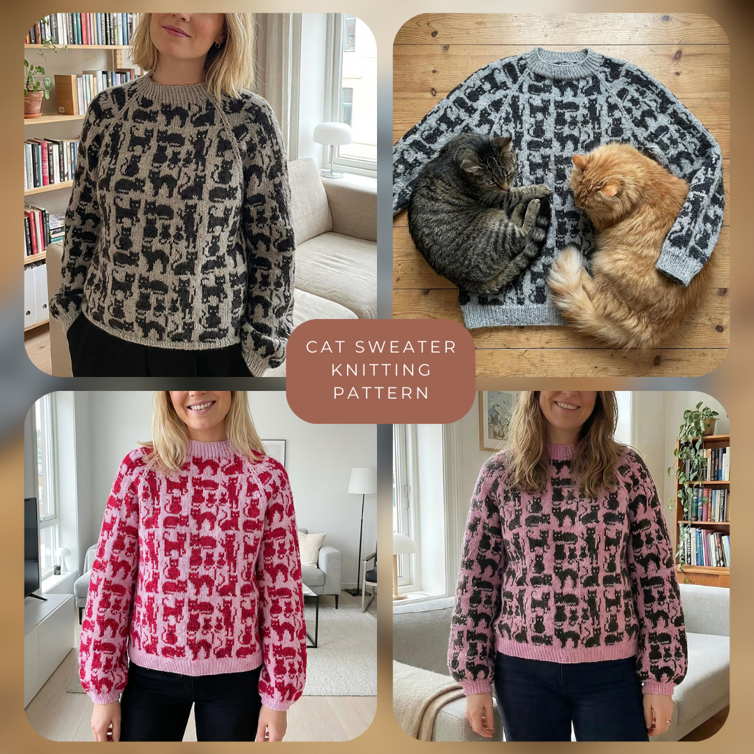 The Craftella.Patterns Facebook ad: Standout Cat Sweater