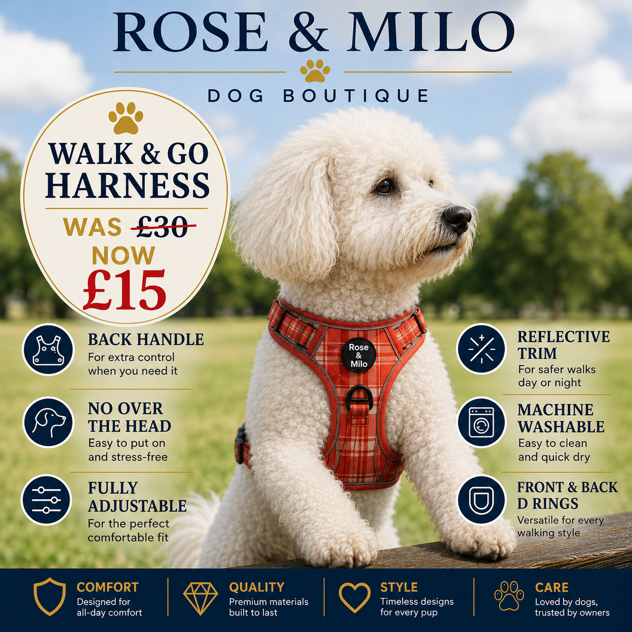 Rose & Milo Facebook ad