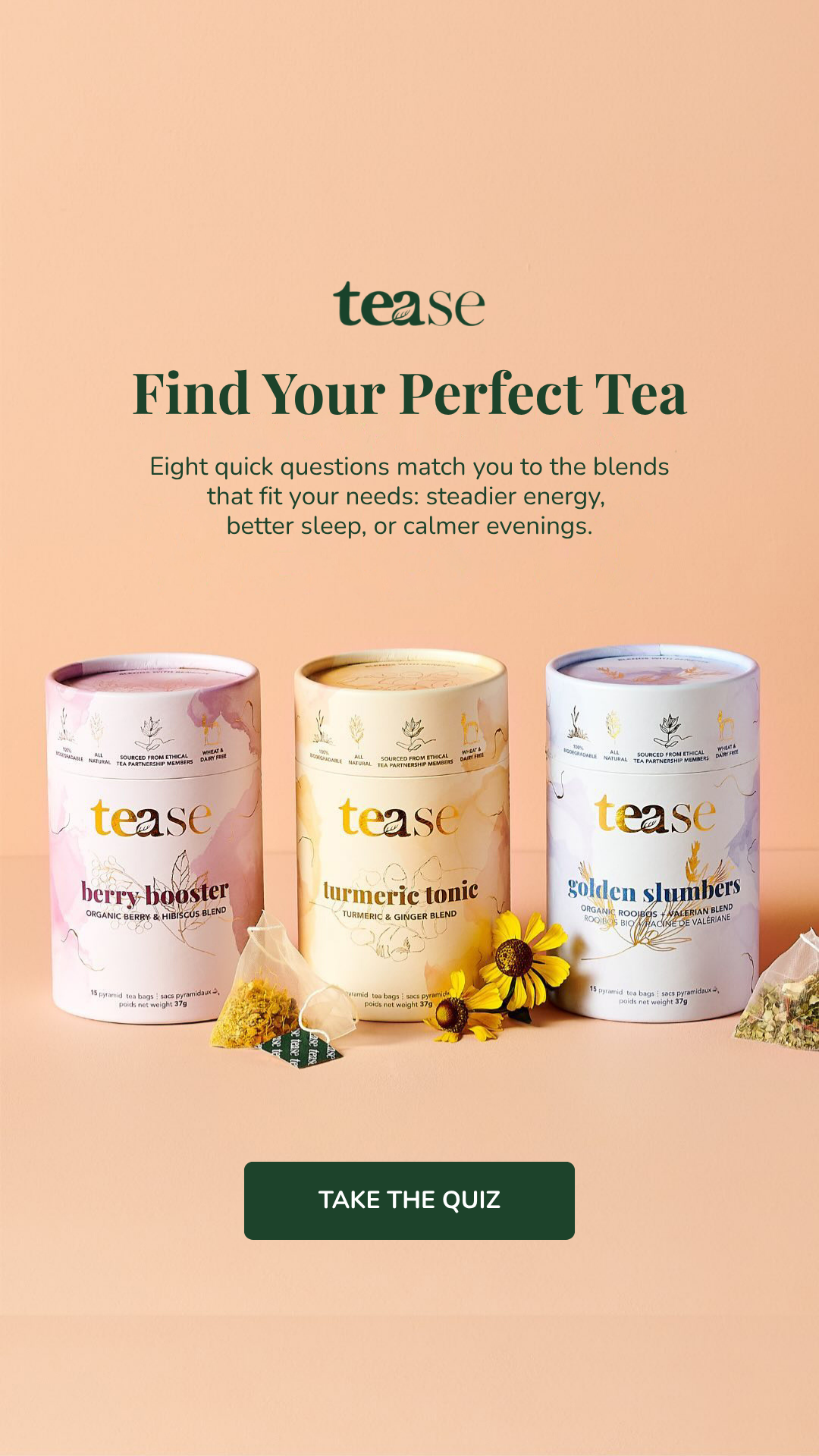 Tease Wellness Tea Blends Facebook ad
