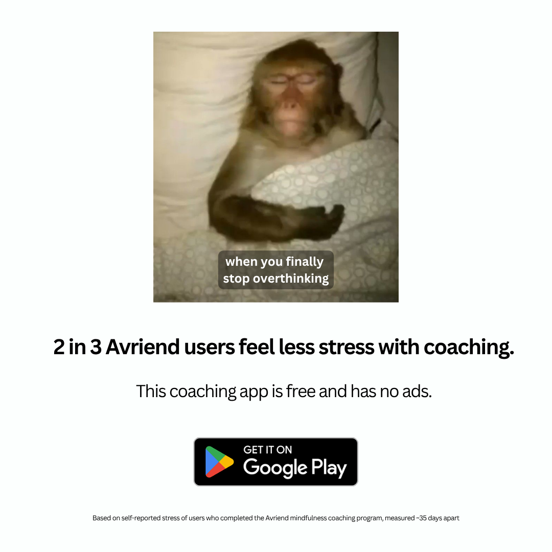 Avriend Facebook ad: When You Finally Stop Overthinking