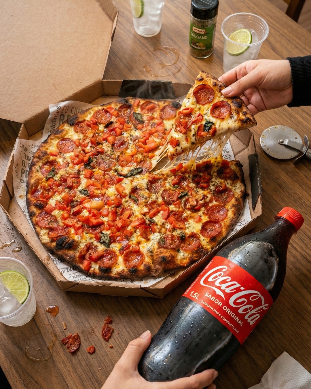 Donatello's Pizzaria Facebook ad: A semana tá puxada e você merece uma…