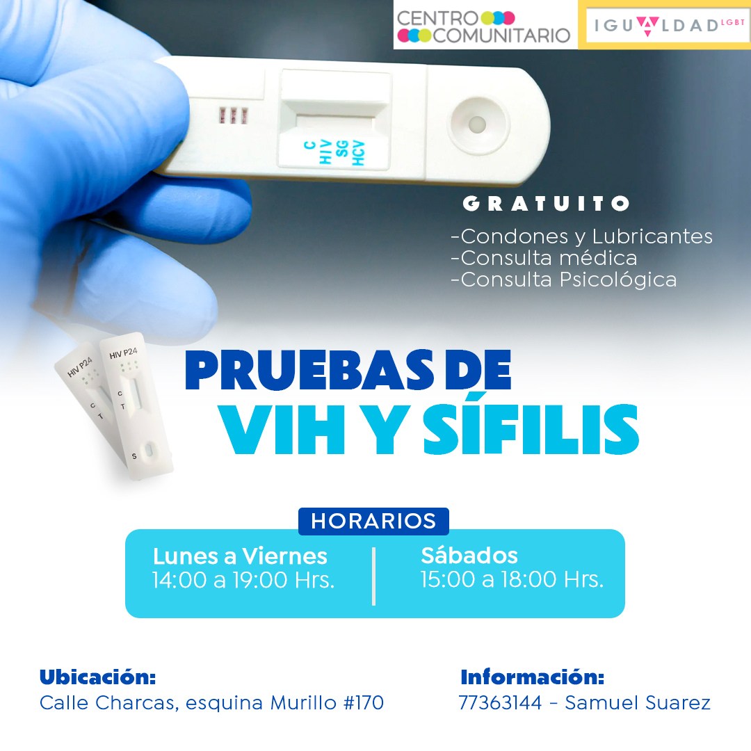Pruebas Gratis SCZ Facebook ad: Campaña contra el VIH/SIFILIS PARA VARONES!