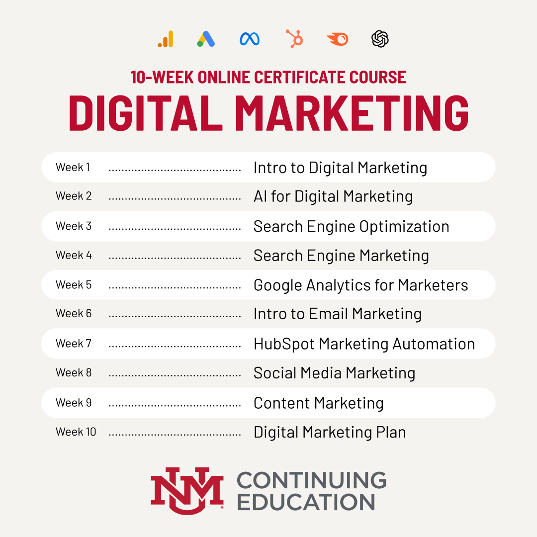 UNM Continuing Education Facebook ad