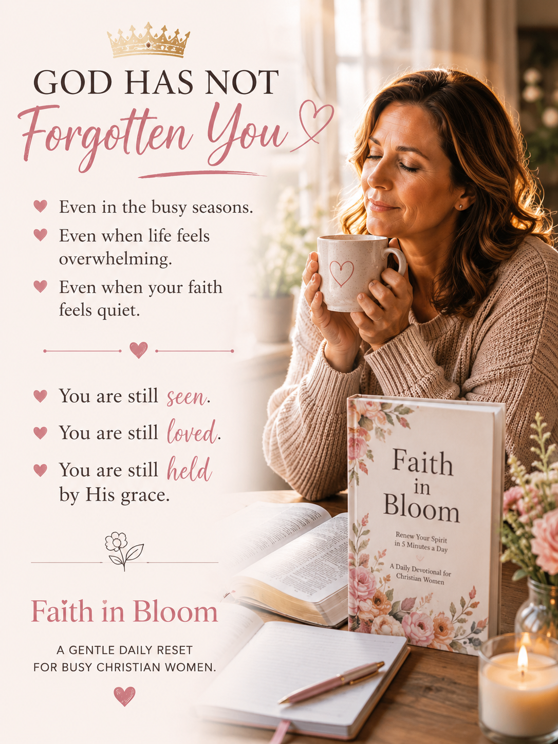 Vivesintencionoficial Facebook ad: Faith in Bloom is a gentle daily devotional designed to…