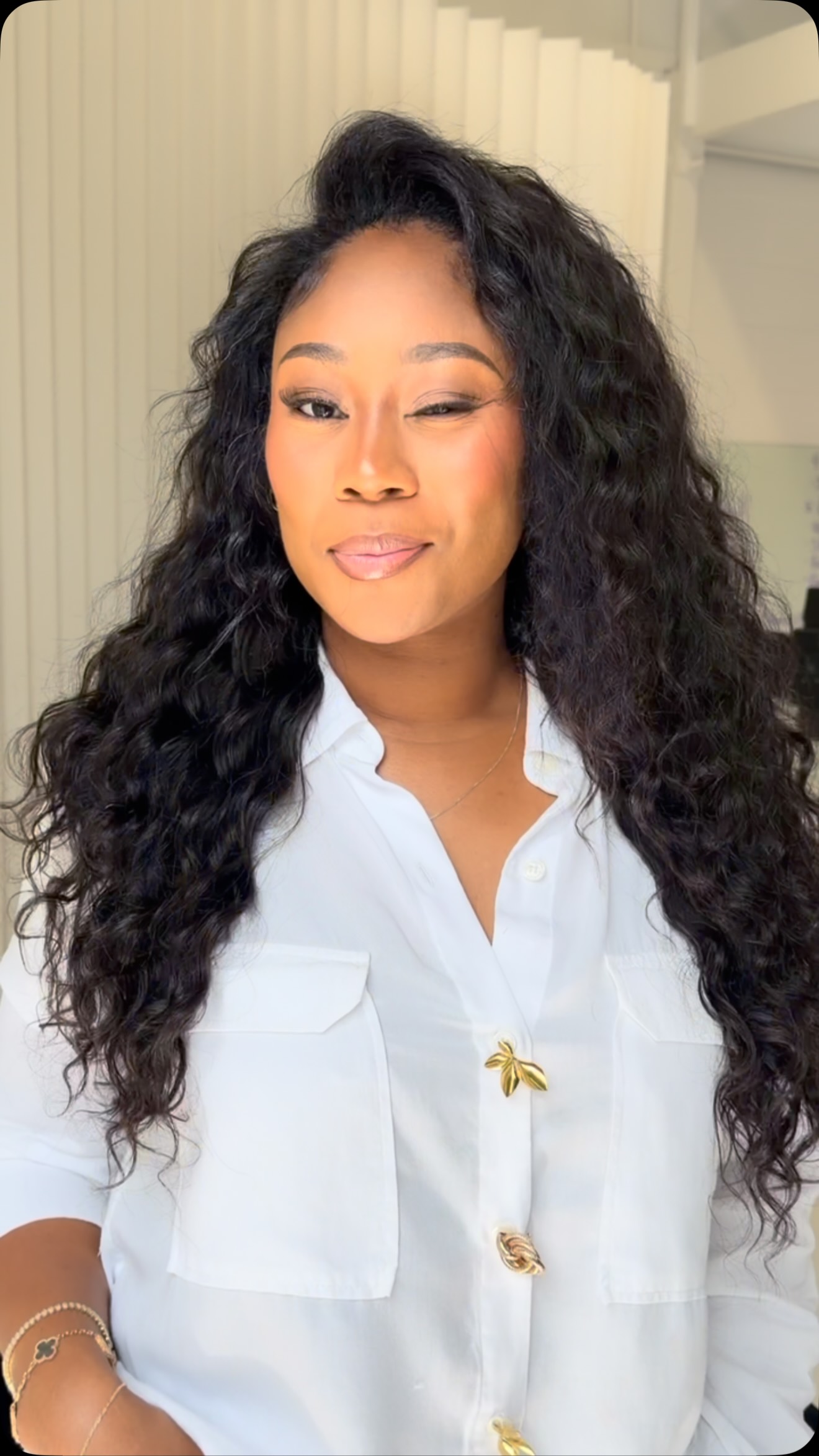 Go Sleek Hair Company Facebook ad: Looking for a loose curly human hair half…