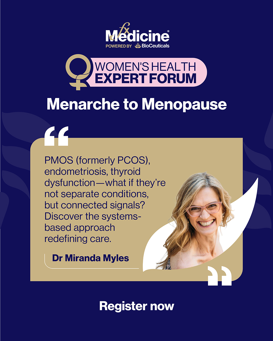 fx Medicine Facebook ad: BioCeuticals Women’s Health Forum