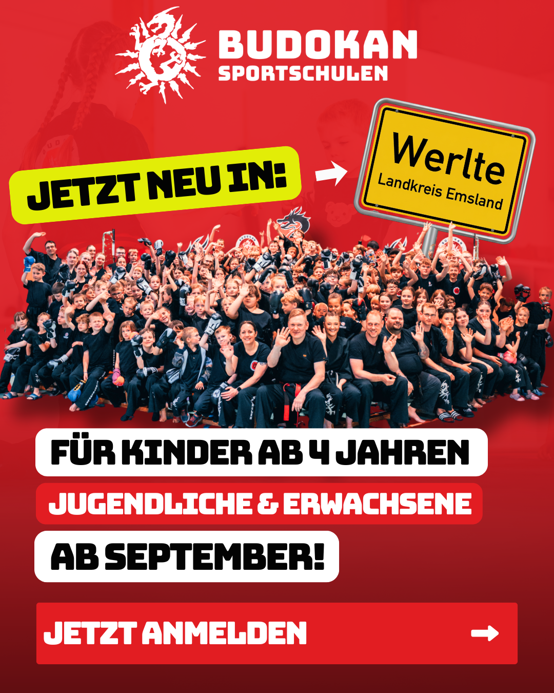 Budokan Sportschulen Facebook ad from Aug 4, 2026