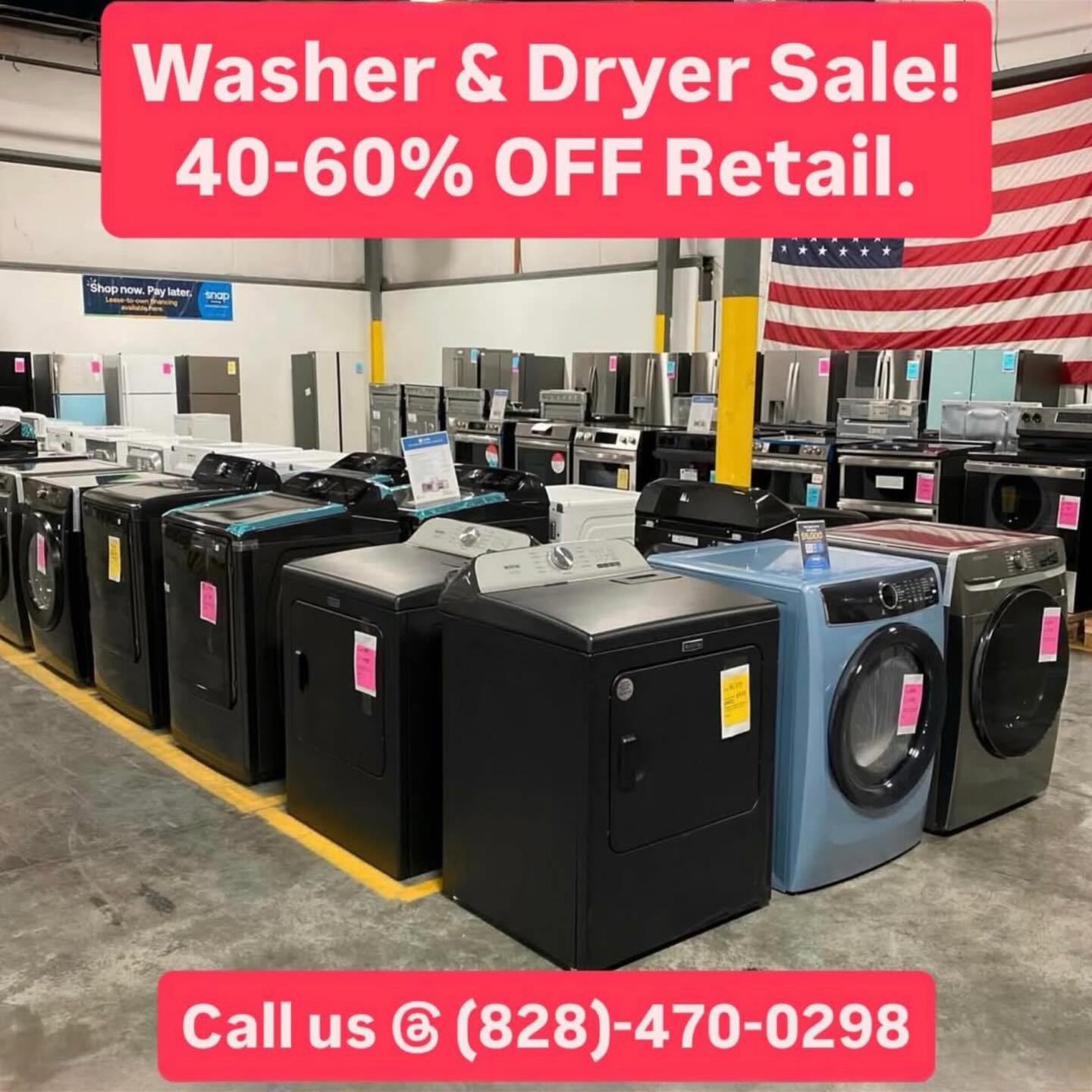 Home Improvement Outlet Asheville Facebook ad: !HUGE Appliance Sale!