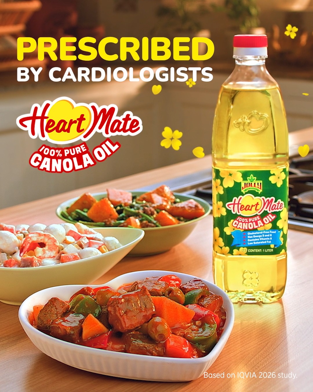 Jolly Heart Mate Canola Oil Facebook ad: Ang Heart Mate Canola Oil ay Prescribed by Cardiologists!