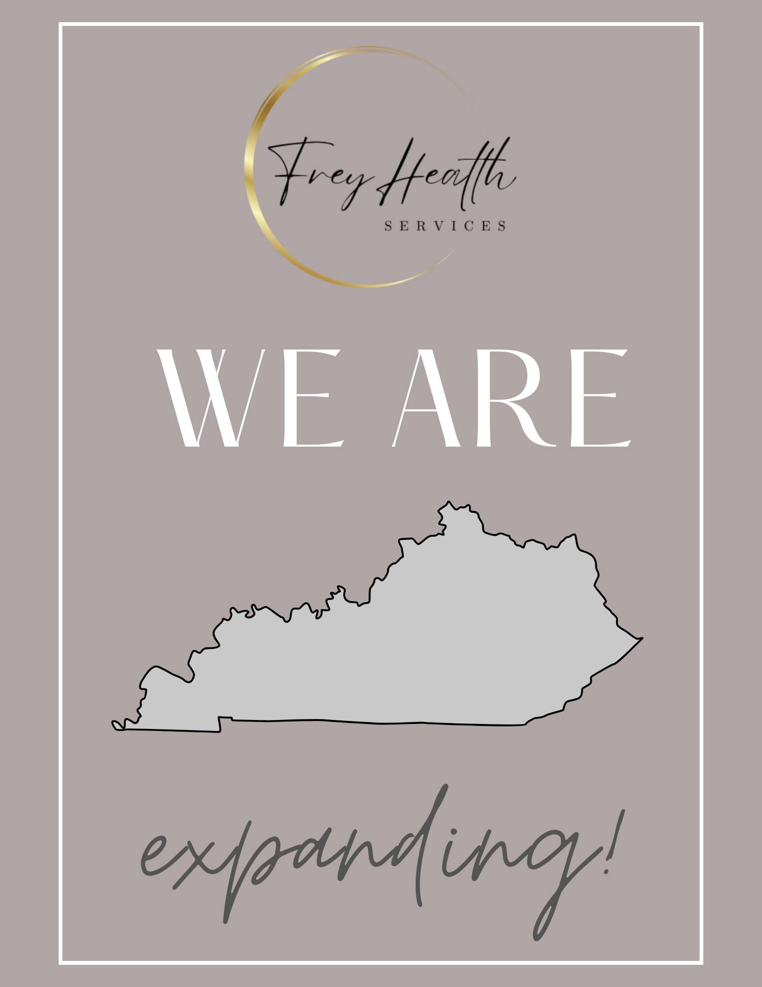 Frey Health Services Facebook ad: Exciting News!