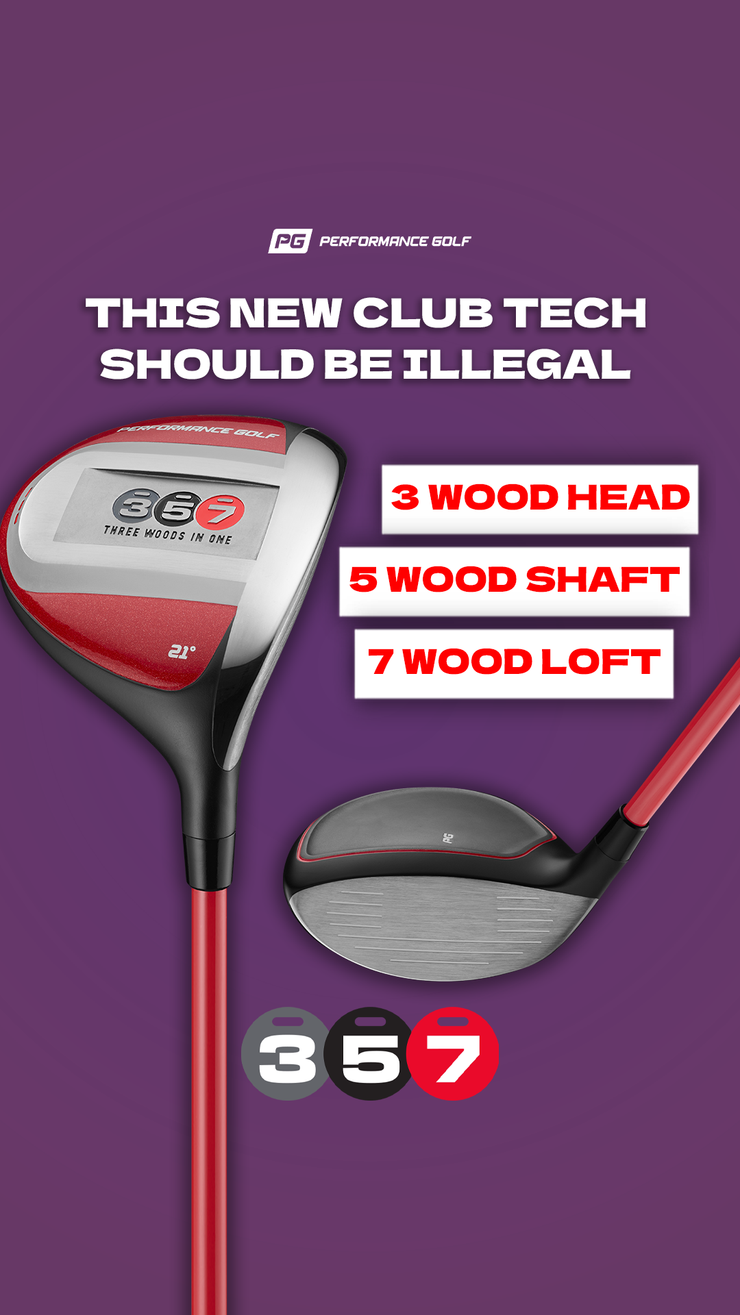 Performance Golf Facebook ad