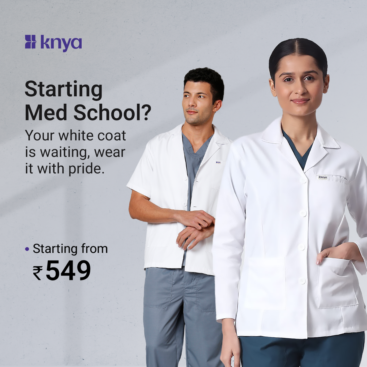 Knya Facebook ad: Your White Coat Journey Starts Here