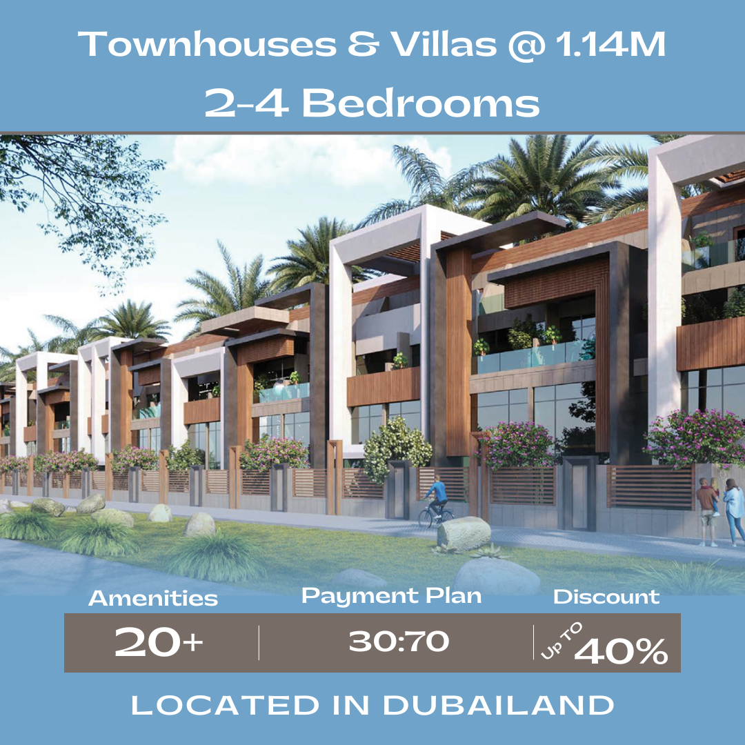 Luxury Dubai Real Estate Facebook ad: Most affordable townhouse | Upgrade your lifestyle