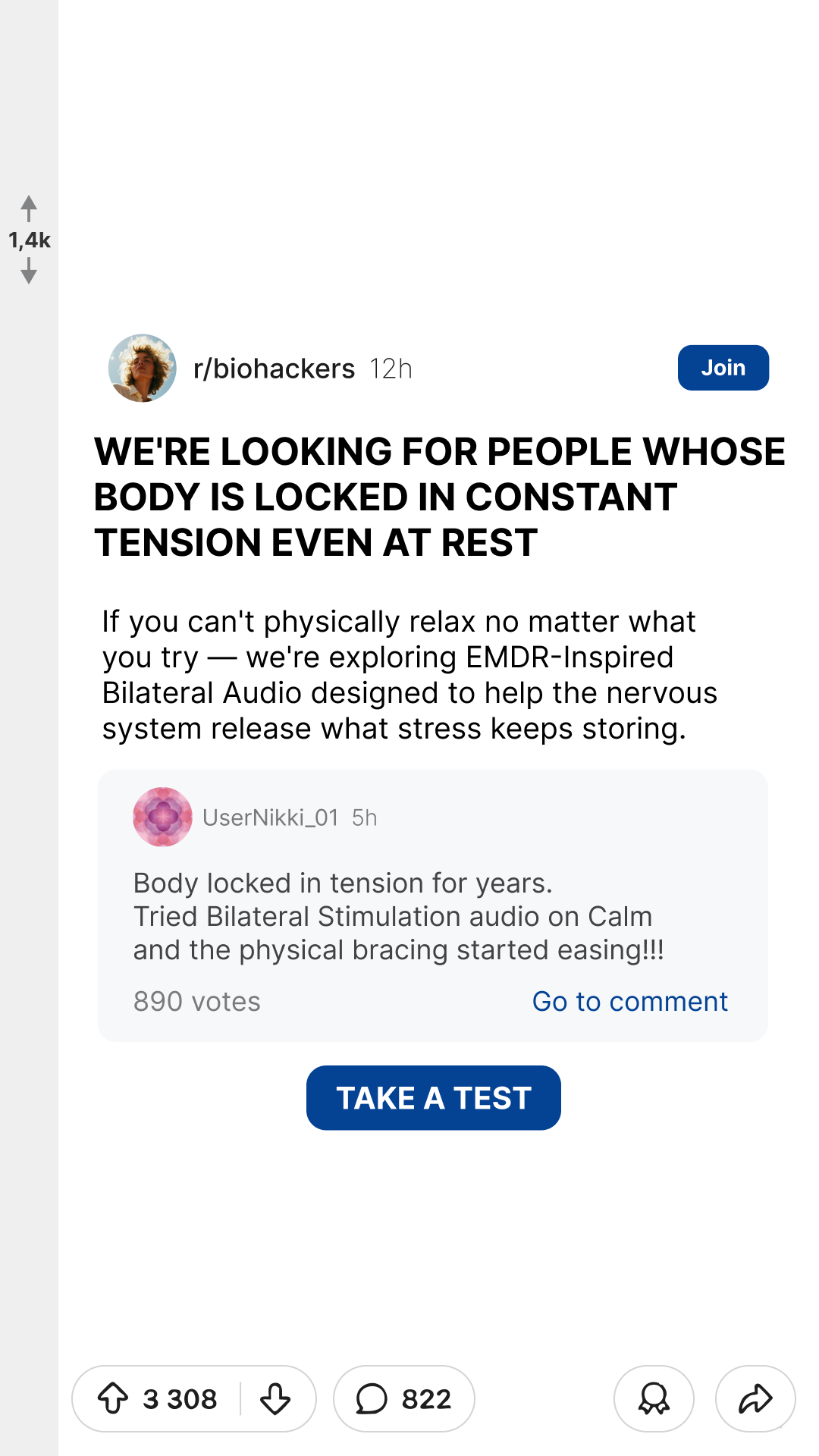 Calm Facebook ad