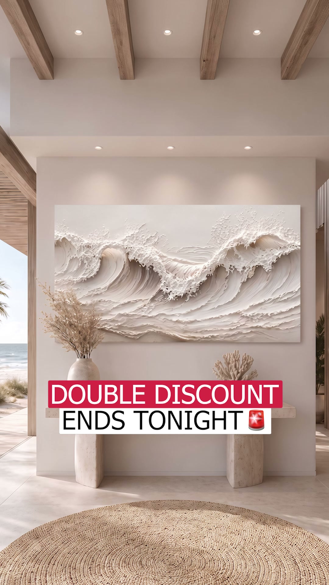 Tailored Canvases - Personalized Art Facebook ad: Coastal Wave | Made in the USA | Ships Fast