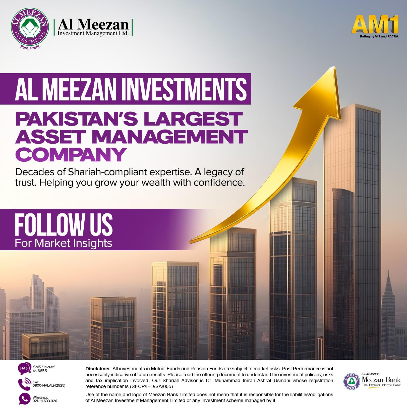 Al Meezan Investment Management Limited Facebook ad: Follow Pakistan’s Top Shariah-Compliant Investment Company