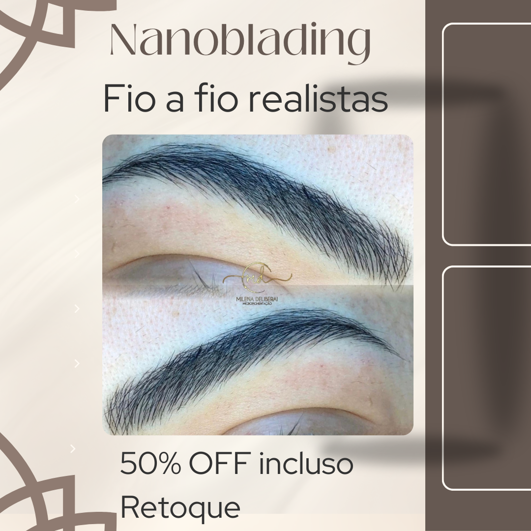 Milena Micropigmentação e Cursos/Americana S.P Facebook ad: NANOBLADING COM 50% OFF