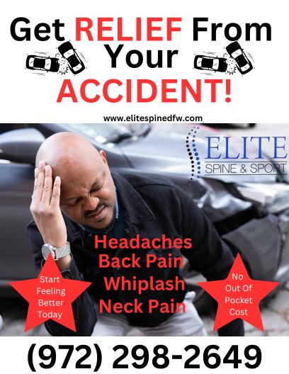 Elite Spine and Sport Facebook ad: Been in a car accident recently?