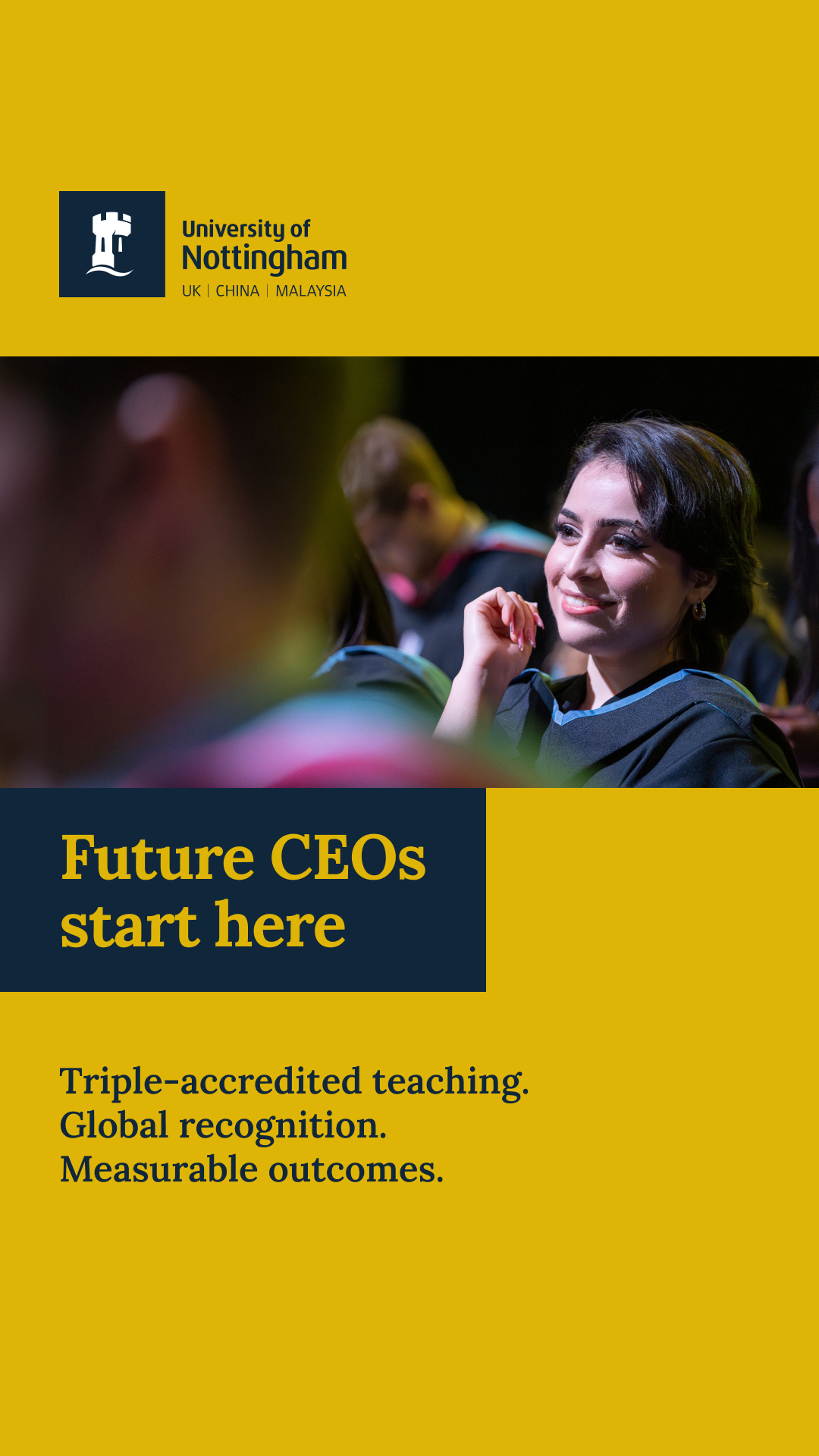 University of Nottingham Facebook ad