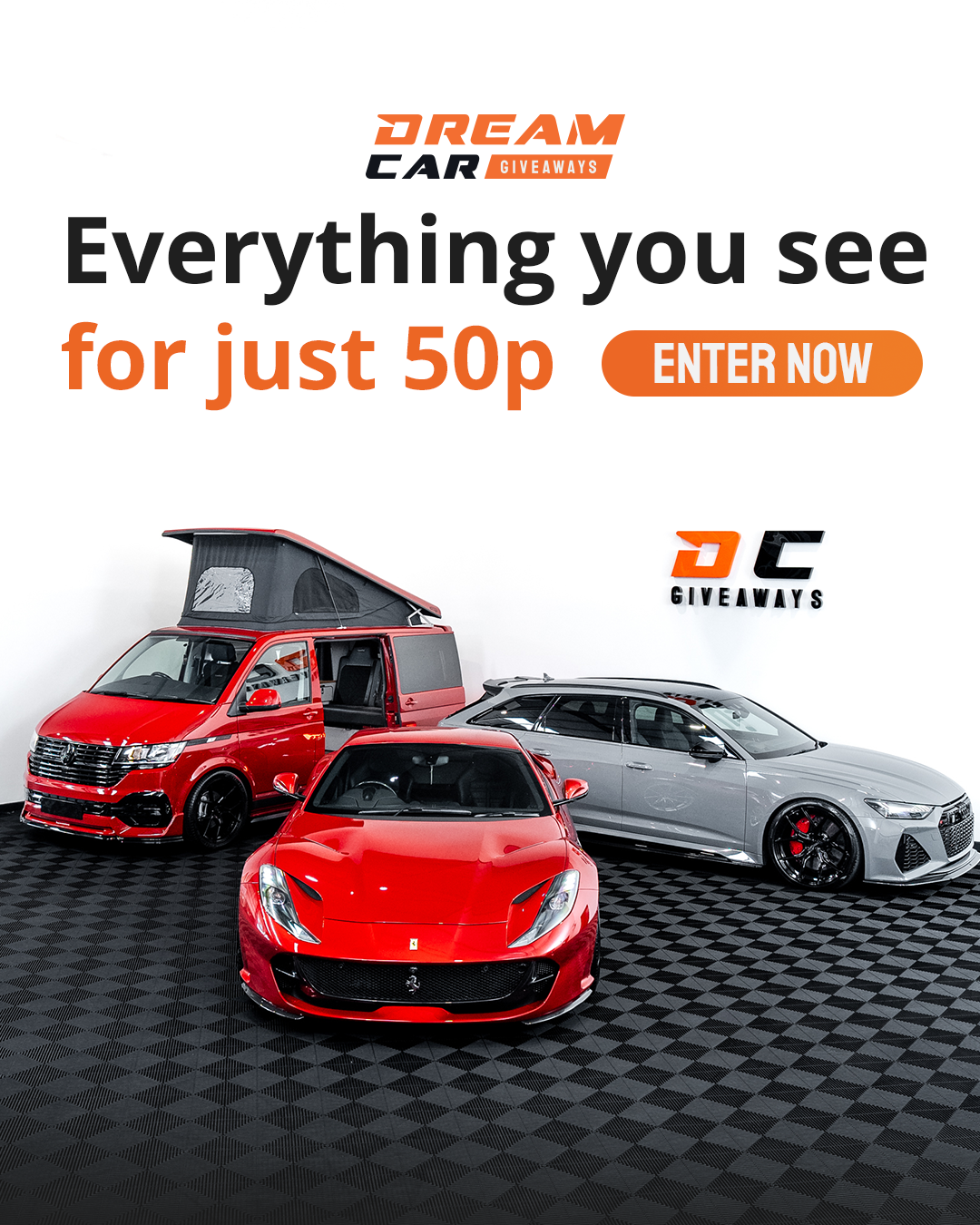 Dream Car Giveaways Facebook ad