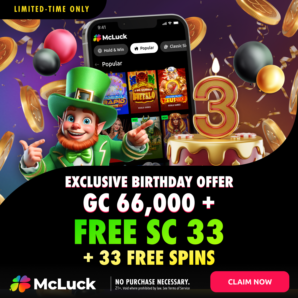 McLuck.com Facebook ad