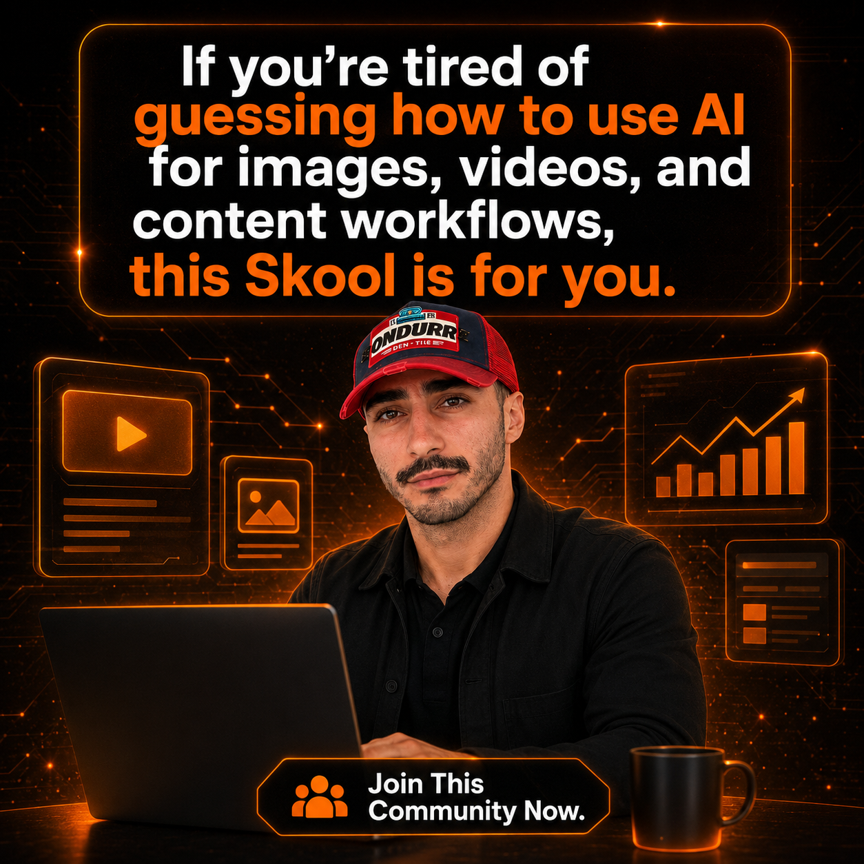 Skool Facebook ad