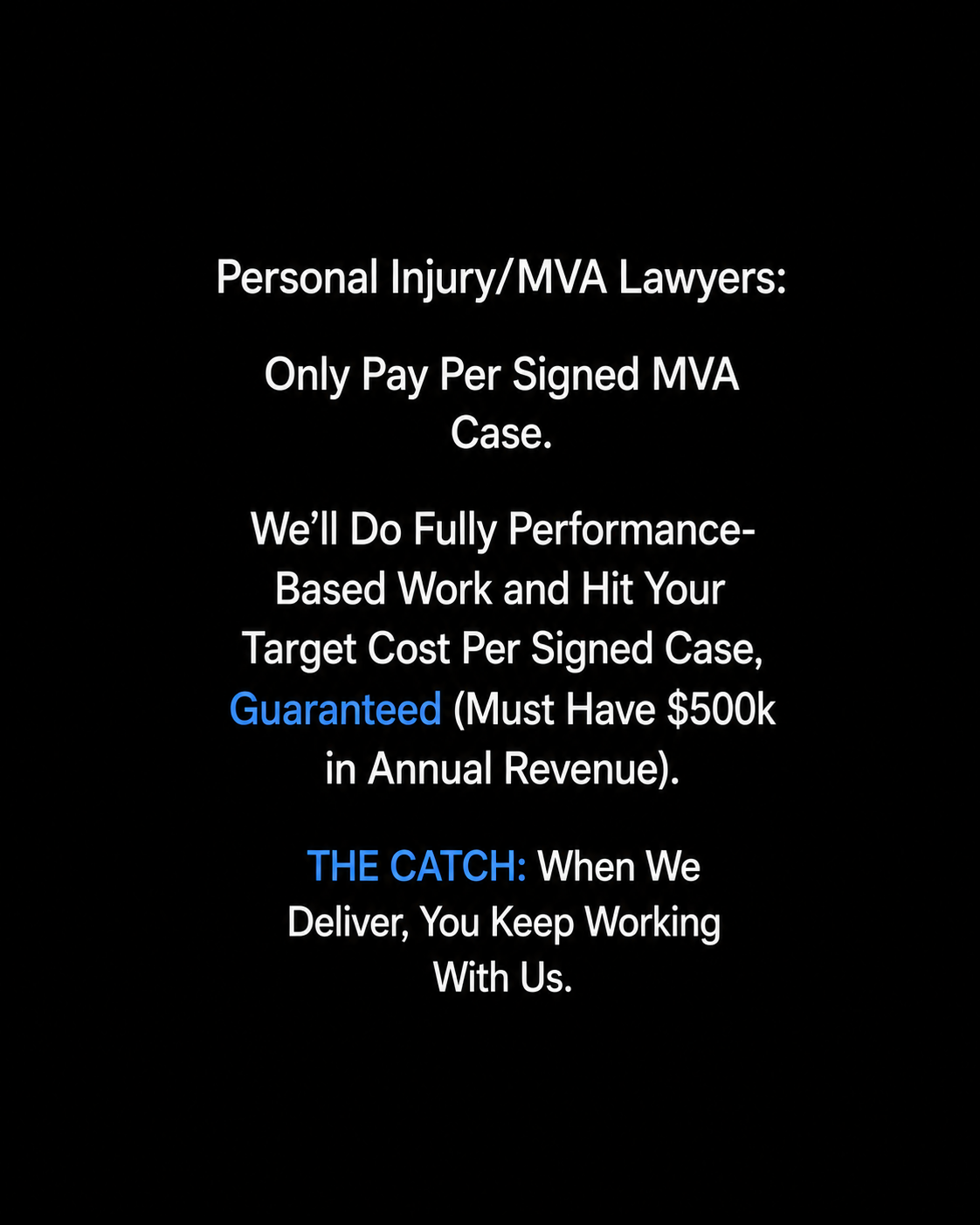 Closer Launch Facebook ad: Results-Based Partnership for Law Firms