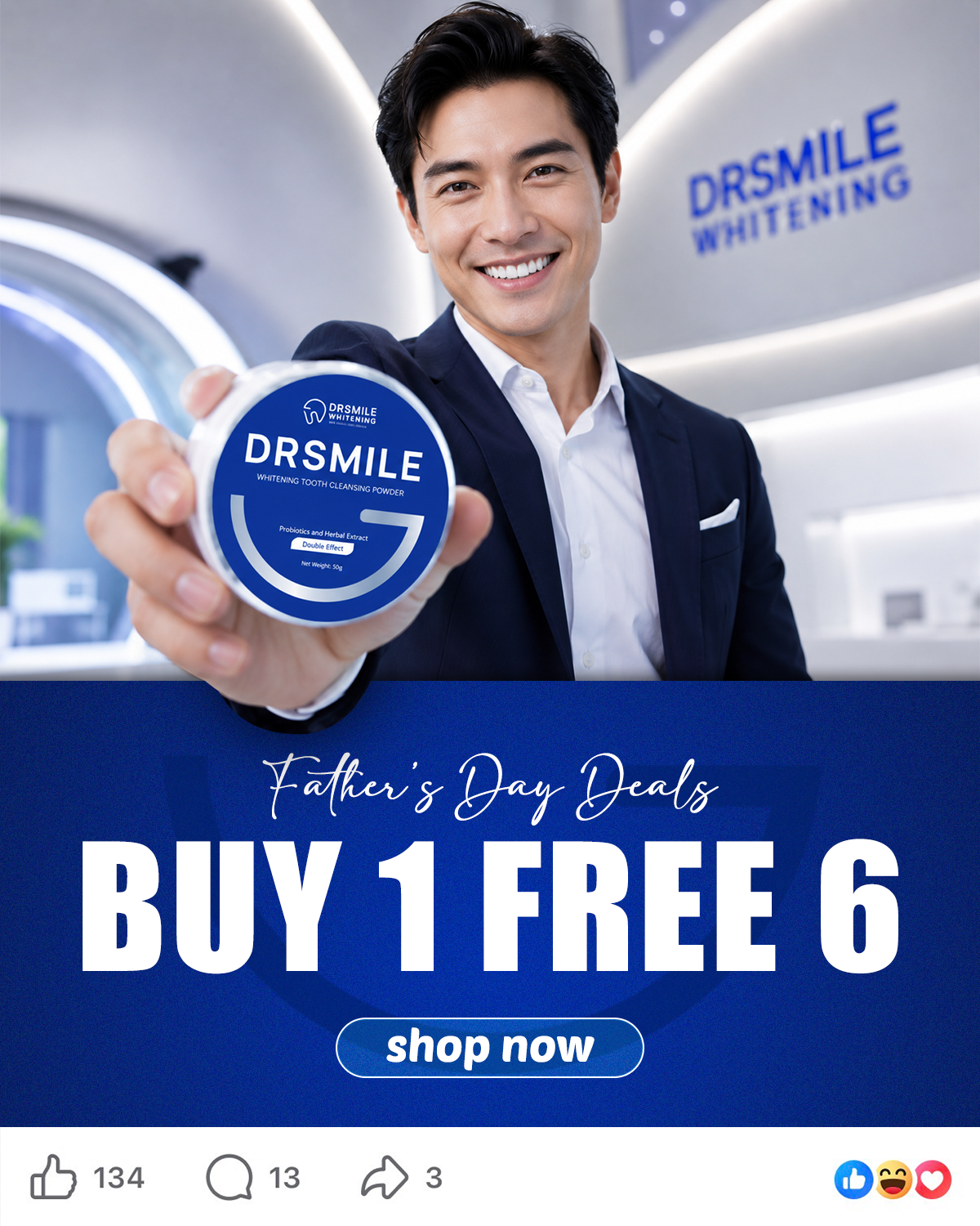Dr Smile Whitening Solution Facebook ad