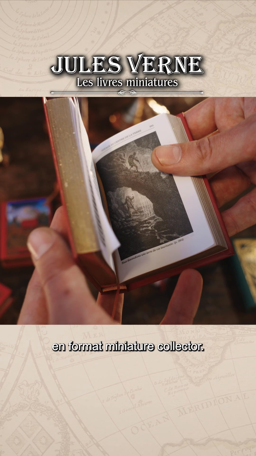 Hachette Collections Facebook ad: Jules Verne, Les livres miniatures